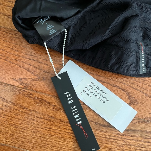 NWT Adam Selman Sport Racer Crop Top in Black Tiger - Picture 6 of 6